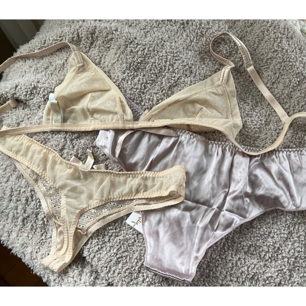Philippe Matignon Sleepwear Intimates Lot 3 Silk Nylon NWT Lace Coquette Women S - Picture 8 of 9